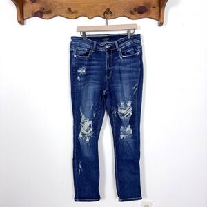 Judy Blue Boyfriend Fit Distressed Straight Leg Size 14W